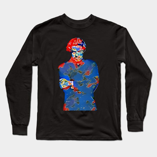 Portrait of a Young Colombian Immigrant Long Sleeve T-Shirt by Diego-t